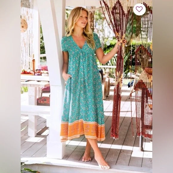 knee length dresses for ladies Natural Life Rebecca Midi Dress